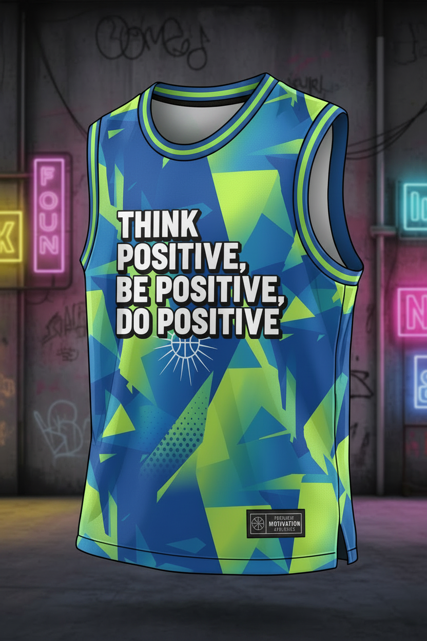 GoodVibeWear Jersey – Design 3 (Think Positive, Be Positive, Do Positive)