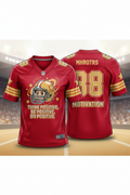 GoodVibeWear Football Jersey – Design 1 (Red & Gold)