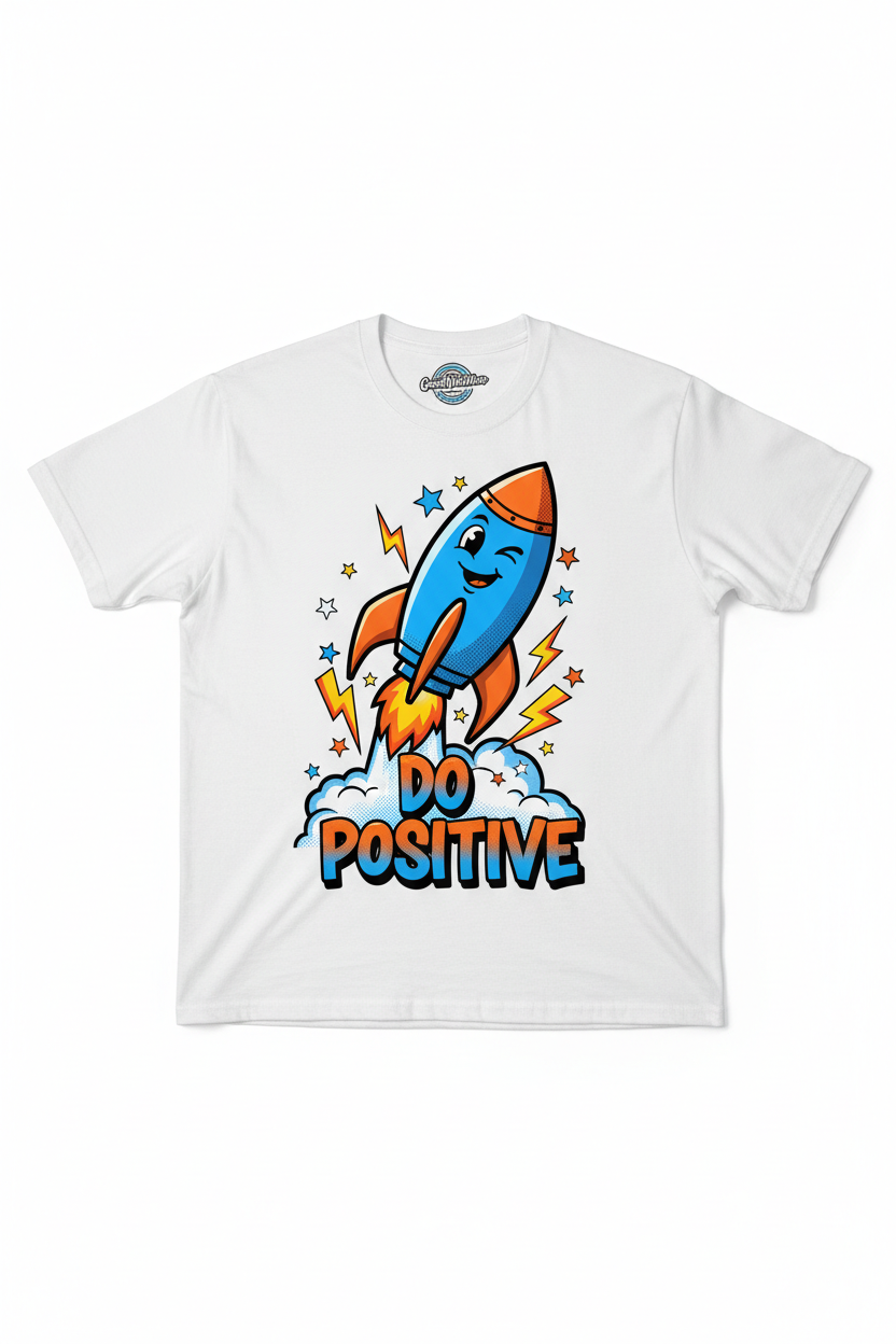 GoodVibeWear Do Positive Rocket Tee