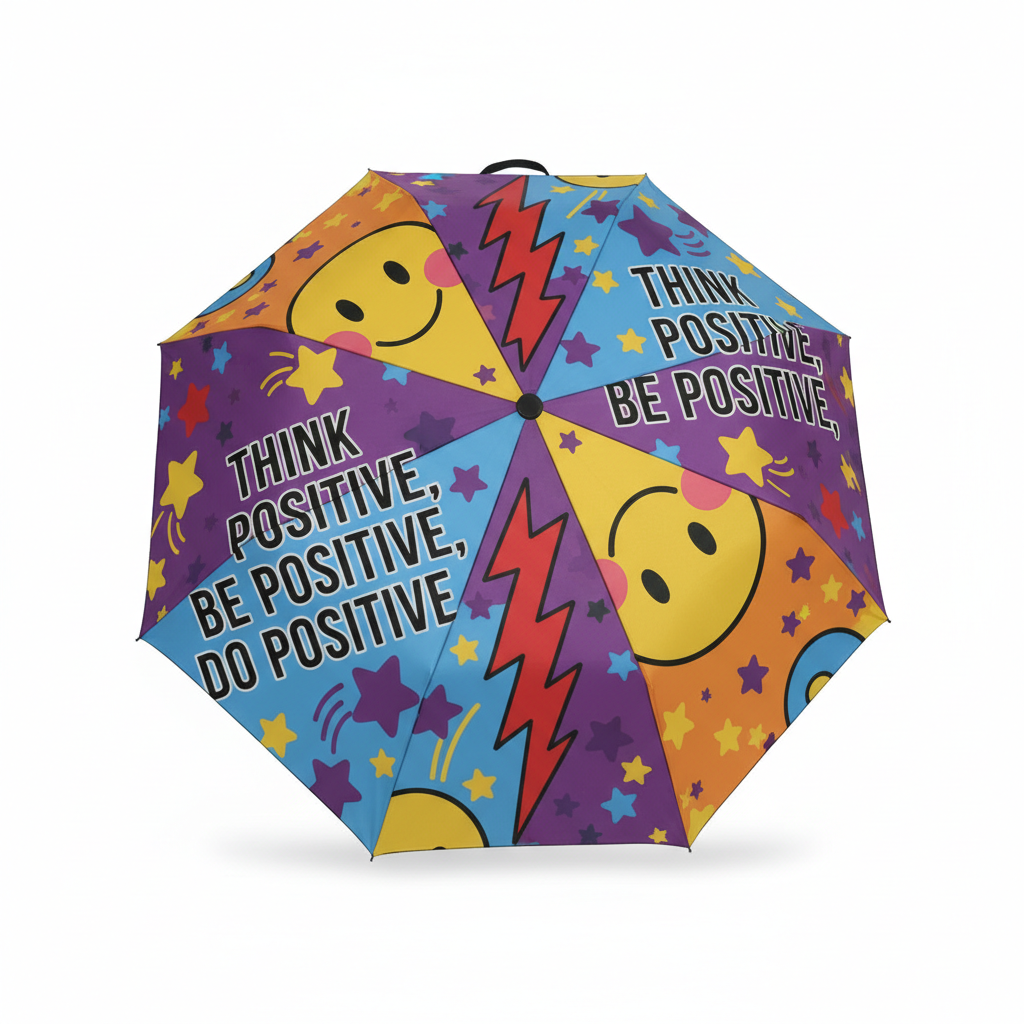 GoodVibeWear Teens Think Positive Umbrella
