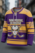 GoodVibeWear Hockey Jersey – Design 3 (Purple & Gold)