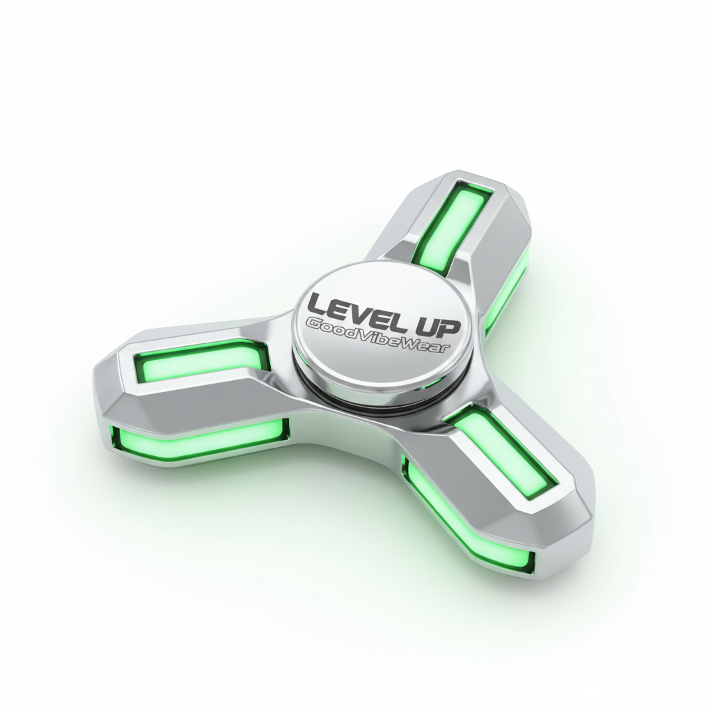 GoodVibeWear Level Up Neon Fidget Spinner