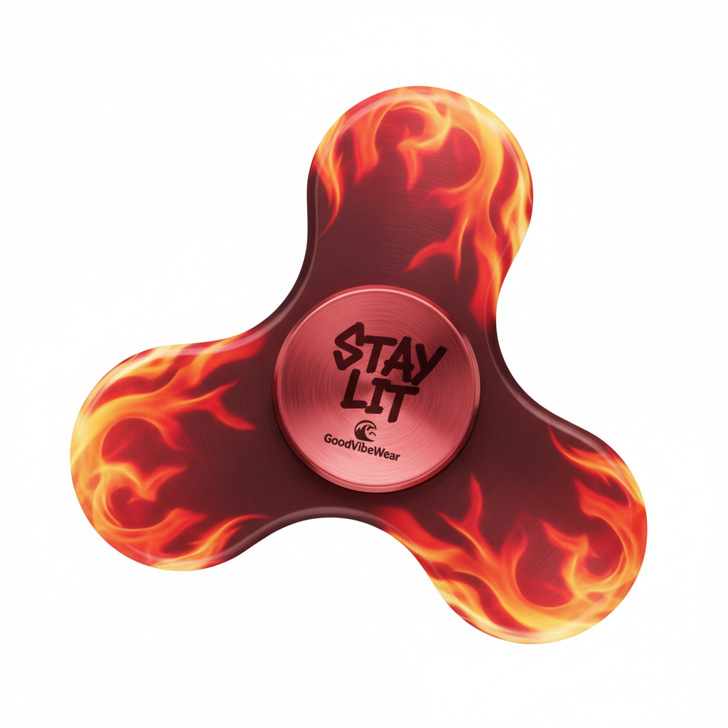 GoodVibeWear Stay Lit Flame Fidget Spinner